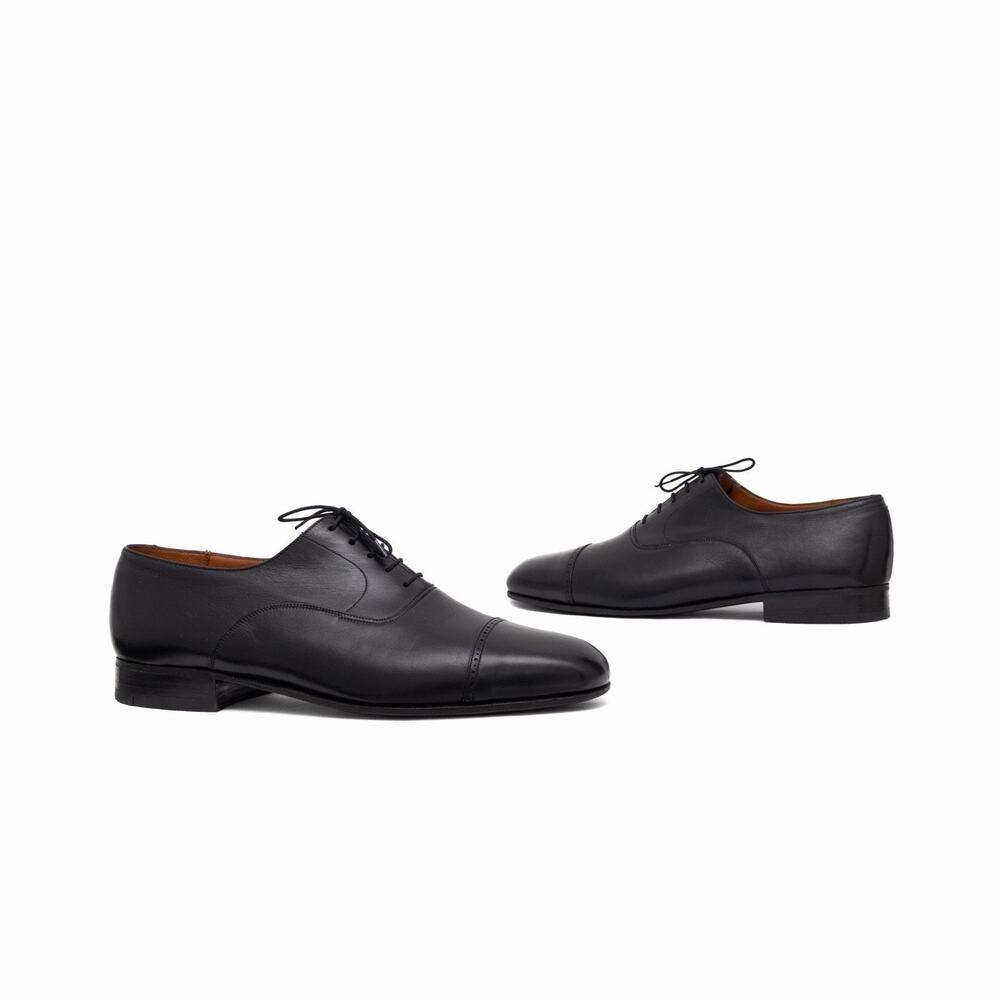 1.3k$ J.M. Weston Men’s Black Leather Cap Toe Oxford Handmade France US 11 E